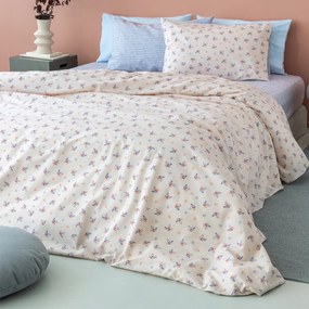 Σεντόνια Μονά (Σετ) Palamaiki Fashion FL6212 Εκρού ΜΕ ΛΑΣΤΙΧΟ 110x200+32