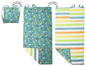 Παιδική Πετσέτα Θαλάσσης Microfiber 2 Όψεων (71x145) FlapjackKids Green Zoo