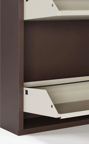 Σετ 3 τεμαχίων μεταλλική παπουτσοθήκη Καφέ 50x15x103 cm