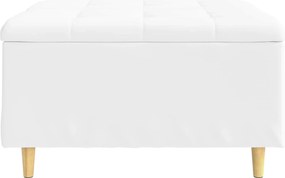 vidaXL Οθωμανικό αποθήκευσης Λευκός 80 x 80 x 45 cm Τεχνητό δέρμα