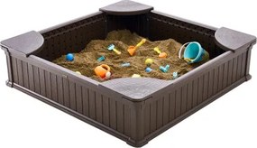 VEVOR Sandbox with Cover Square Sand Box HDPE Sand Pit Outdoor Backyard Ages3-12