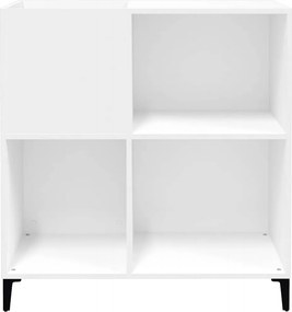 vidaXL Δισκοθήκη Λευκή 84,5 x 38 x 89 εκ. από Επεξεργασμένο Ξύλο