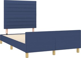vidaXL Πλαίσιο κρεβατιού χωρίς στρώμα μπλε 120x200cm ύφασμα