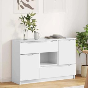 vidaXL Πλαϊνό γραφείο Υψηλής γυαλάδας λευκό 100 x 30 x 65,6
