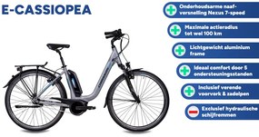 E-Cassiopea 28 Inch 50 cm Women 7SP Rim Brakes Matte black