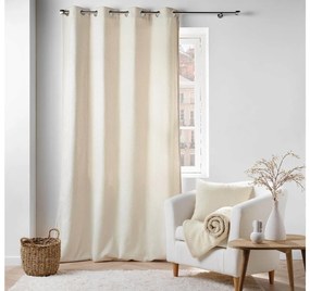 Κουρτίνα Υψηλής Σκίασης Wooly Douceur d'intérieur με τρουκς και διαστάσεις 140x240cm - Natural