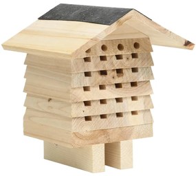 vidaXL Ξενοδοχείο Μελισσών 22 x 20 x 20 εκ. από Μασίφ Ξύλο Ελάτης