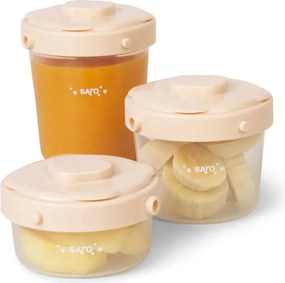 Φαγητοδοχεία (Σετ 3τμχ) Saro Cream 25642
