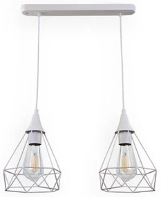 Κρεμαστό Φωτιστικό Οροφής 2XE27 Φ40 Inlight-4024-2-WH-RAIL-Λευκό 4024-2-WH-RAIL