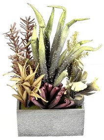 Τεχνητό Παχύφυτο Σε Γλάστρα MAP236K4 20x20x45cm Green-Multi Espiel Polyethylene