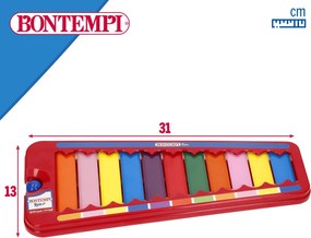 Ξυλόφωνο Bontempi Μέταλλο Πλαστική ύλη 31 X 2 X 13 CM (x6)