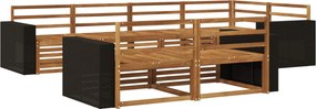 vidaXL Σειρά Καναπέ Εξωτερικού 7 pcs Φυσικό