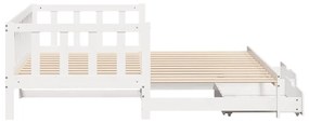 vidaXL Καναπές Κρεβάτι Συρόμενος Χωρίς Στρώμα 80x200 εκ. &amp; Συρτάρια