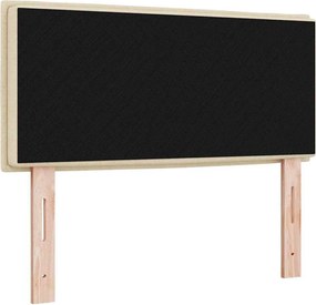 vidaXL LED κεφαλάρι με φώτα λωρίδας LED Κρεμ 90 cm Πολυεστέρας