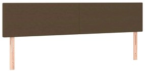 vidaXL Κρεβάτι Boxspring με Στρώμα Σκούρο Καφέ 120x190 εκ Υφασμάτινο
