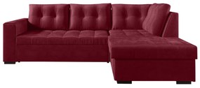Γωνιακός Καναπές Κρεβάτι Verano Κόκκινο με αποθηκευτικό χώρο 247x174x88cm - Δεξιά Γωνία - TED4589