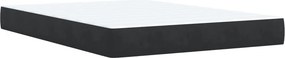 vidaXL Κρεβάτι Boxspring με Στρώμα Μαύρο 140x190 εκ. Βελούδινο