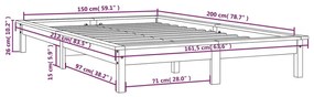 ΠΛΑΙΣΙΟ ΚΡΕΒΑΤΙΟΥ WEISS 150X200ΕΚ ΜΑΣΙΦ ΞΥΛΟ ΠΕΥΚΟΥ 5FT KINGSIZE 820547