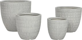 Γλάστρα Home ESPRIT Γκρι Μαγνήσιο 44 x 44 x 43 cm (4 Μονάδες)