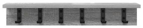 vidaXL Τοίχου Κρεμάστρα με ράφι Γκρι sonoma 60 x 10.5 x 10.5 εκ