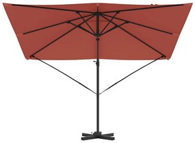 vidaXL Ρώμη Ομπρέλα Κόκκινο 286 x 285 x 265 εκ