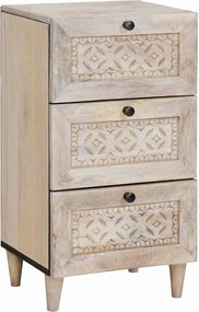 vidaXL Πλαϊνό γραφείο με συρτάρι Λευκό 33.5 x 40 x 75 εκ