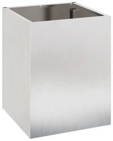 vidaXL Γλάστρα Κήπου Ασημί 50 x 32 x 40 εκ Ανοξείδωτο ατσάλι