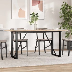 vidaXL Πόδια Τραπεζαρίας σε Σχήμα «Ο» 120x60x73 εκ. Ατσάλι