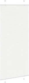 vidaXL Πλισέ περσίδα Λευκό 95x200 cm Πλάτος υφάσματος 94,4 cm