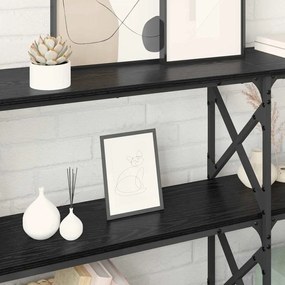 vidaXL Τραπέζι κονσόλας Μαύρη Οξυά 156 x 28 x 80,5 εκ.