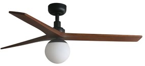 Ανεμιστήρας Οροφής Klim M 34277-11L 1xE27 D125cm Black-Dark Walnut Faro Barcelona