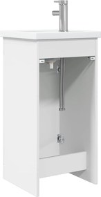 vidaXL Καθρέφτης μπάνιου με νιπτήρα Λευκό 42 x 40 x 84,5 εκ