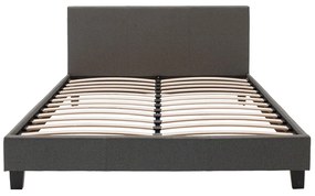 Κρεβάτι Nevil pakoworld 150x200 με ύφασμα χρώμα ανθρακί