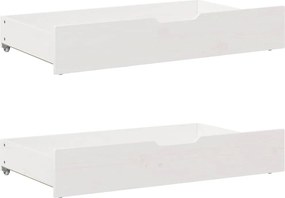 vidaXL Σκελετός Κρεβ. Χωρίς Στρώμα Λευκό 140x190 εκ Μασίφ Πεύκο