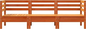 vidaXL Corner Sofa 3-θέσιο Solid Pine Wood Κερί Παλαίωσης 3-Seater