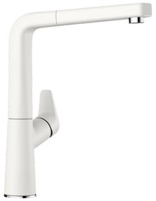 Blanco Avona-S SILGRANIT®-Look White Μπαταρία Κουζίνας με Περιστρεφόμενο Ρουξούνι και Αποσπώμενο ντους