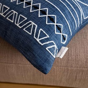 Μαξιλαροθήκη 43x43 GOFIS HOME Edna Blue Jean― 162/01