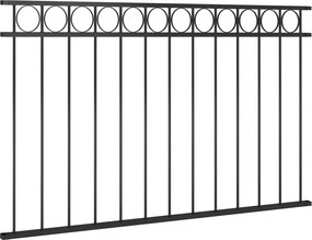vidaXL Πάνελ Περίφραξης Ατσάλινο Μαύρο 1,7x0,8 μ.