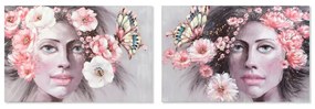 Καμβάς DKD Home Decor Girl Καμβάς Ξύλο MDF 120 x 3 x 80 cm