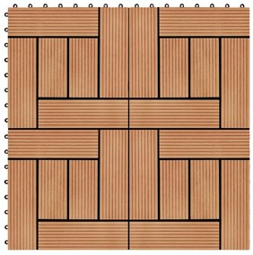 vidaXL Πλακάκια Deck 22 τεμ. Χρώμα Teak 30 x 30 εκ. 2 μ² από WPC
