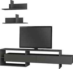 Έπιπλο τηλεόρασης Gara ανθρακί 180x30x42εκ
