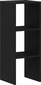 vidaXL Βιβλιοθήκη στοιβαζόμενη Μαύρη δρυς 30x30x80 cm