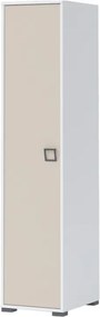 Γκαρνταρόμπα Riddle 1D-Λευκό-Sand - 44.00Χ56.00Χ198.00cm