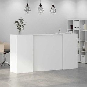 vidaXL Γραφείο υποδοχής Λευκό 200x50x103,5 εκ. Επεξεργασμένο Ξύλο