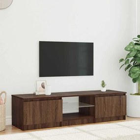 vidaXL Έπιπλο Τηλεόρασης με LED Καφέ δρυς 140x40x36 εκ.