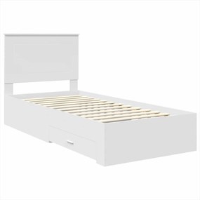 VidaXL Σκελετός Κρεβατιού Λευκό 90 x 190 cm Επεξεργασμένο Ξύλο