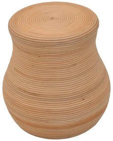 Σκαμπό Bulaten Inart rattan σε φυσική απόχρωση Φ45x45εκ