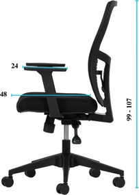 Office Chair Lumbar 108 - Black Black