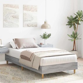 vidaXL Σκελετός Κρεβατιού Γκρι sonoma 90 x 200 cm Επεξεργασμένο ξύλο
