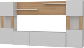 Σύνθεση Τηλεόρασης Λευκό / Τικ FLOFU 160x31.5x125